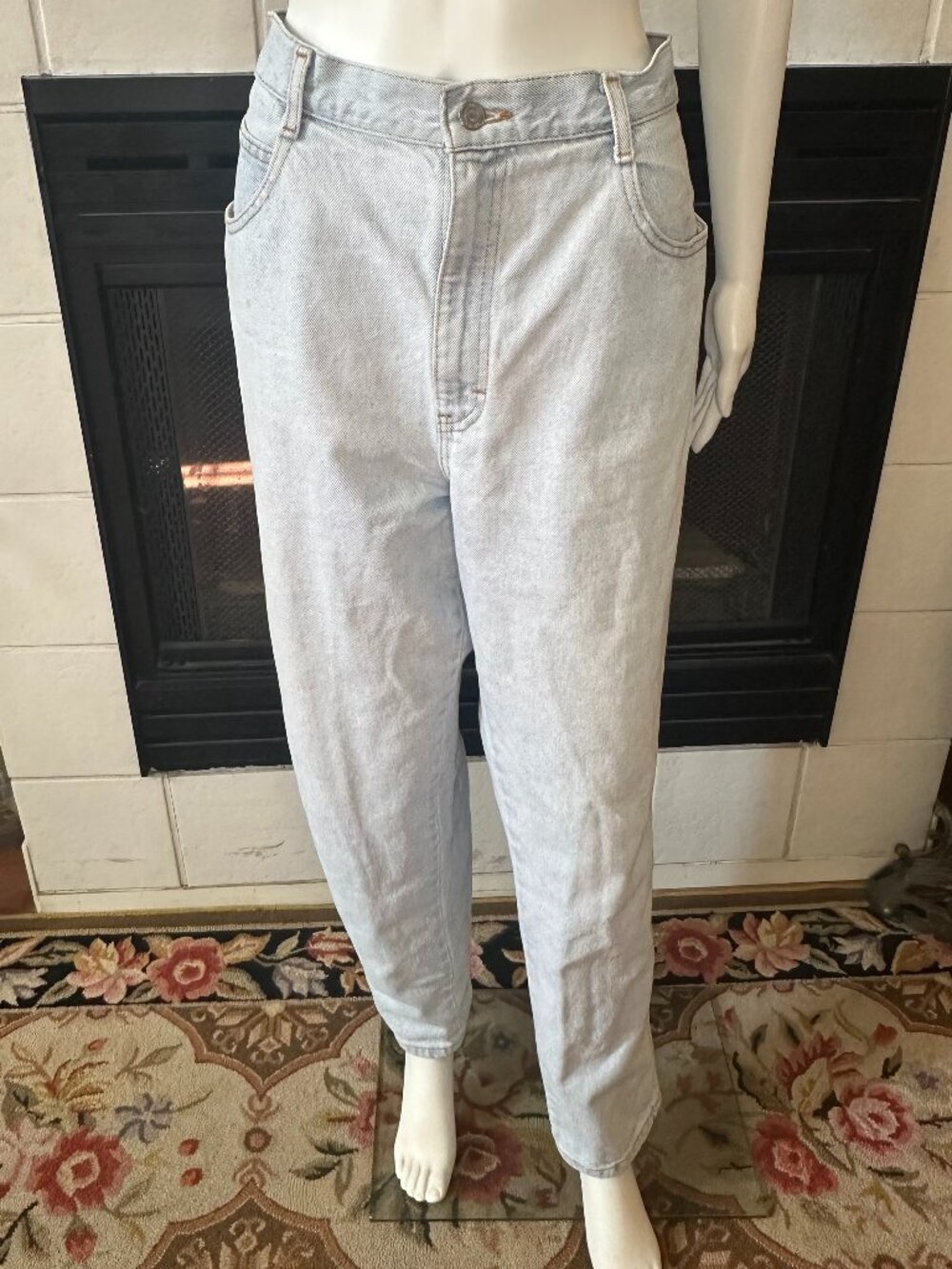 Vtg Gitano High Waist Tapered Leg Denim Mom Jeans Size 16 Average 35x29